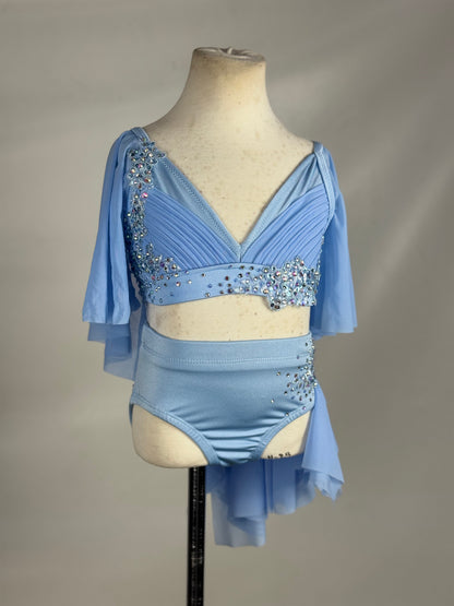 Light Blue Lyrical Dance Costume, Child Small