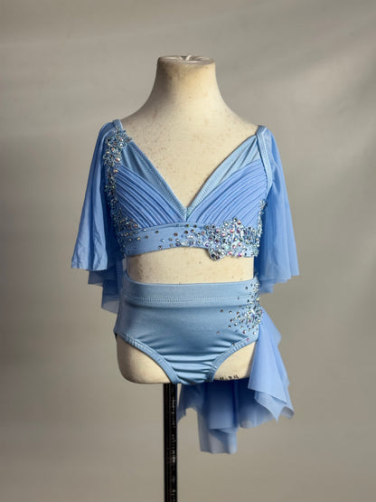Light Blue Lyrical Dance Costume, Child Small