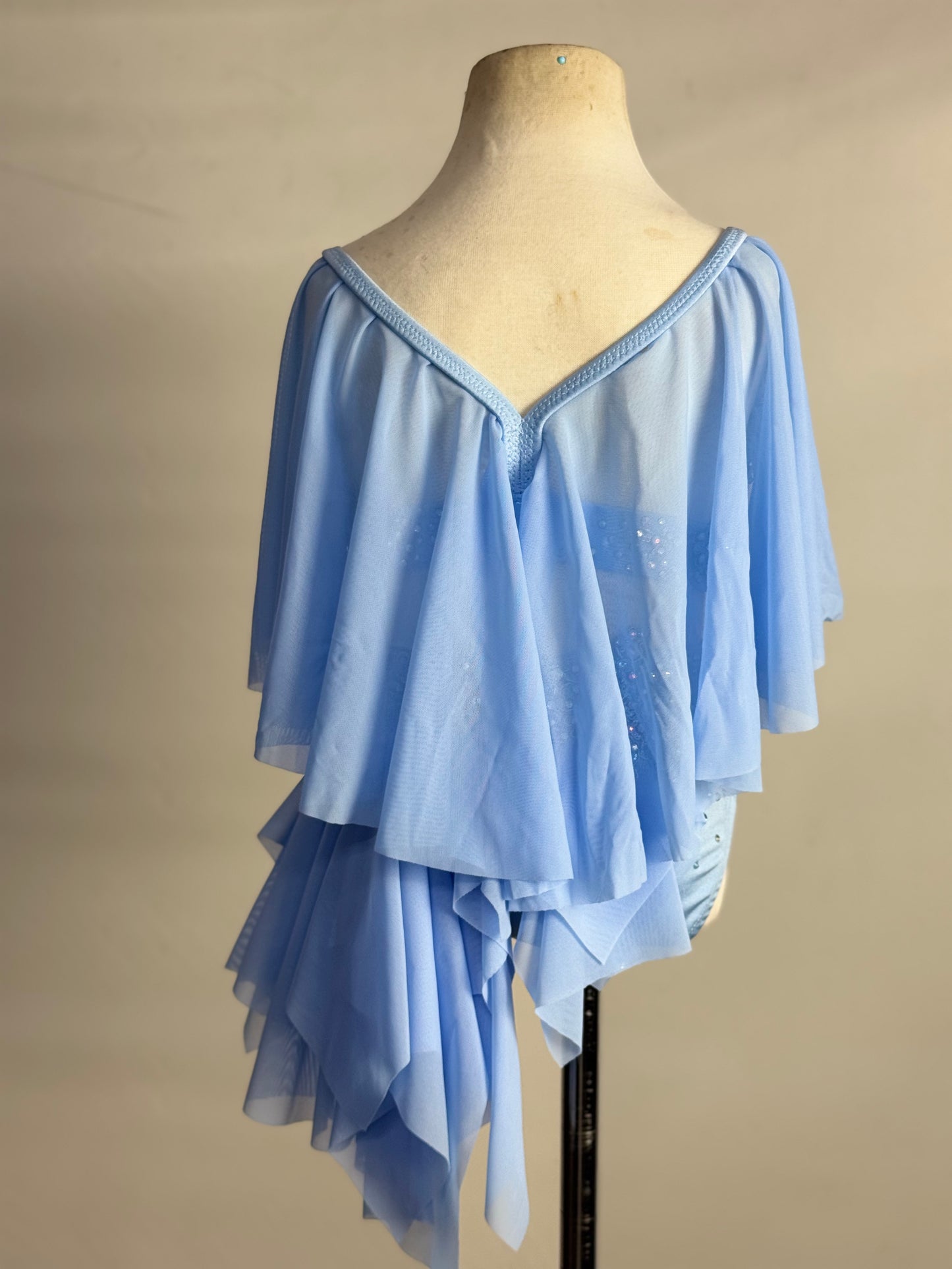 Light Blue Lyrical Dance Costume, Child Small