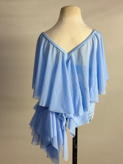 Light Blue Lyrical Dance Costume, Child Small