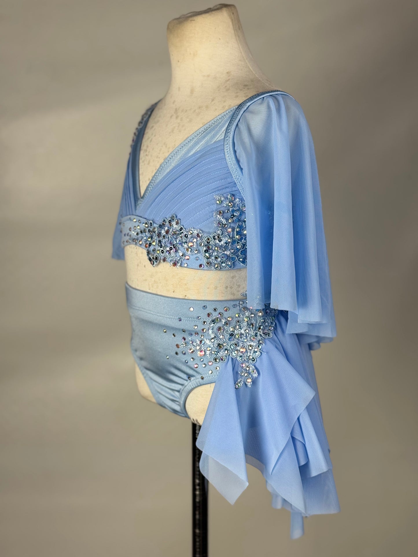 Light Blue Lyrical Dance Costume, Child Small