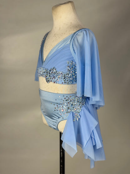 Light Blue Lyrical Dance Costume, Child Small