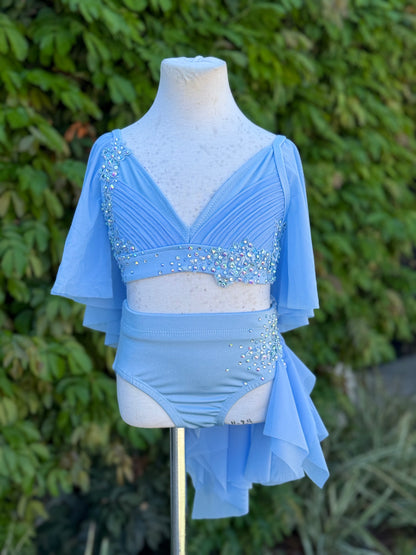 Light Blue Lyrical Dance Costume, Child Small