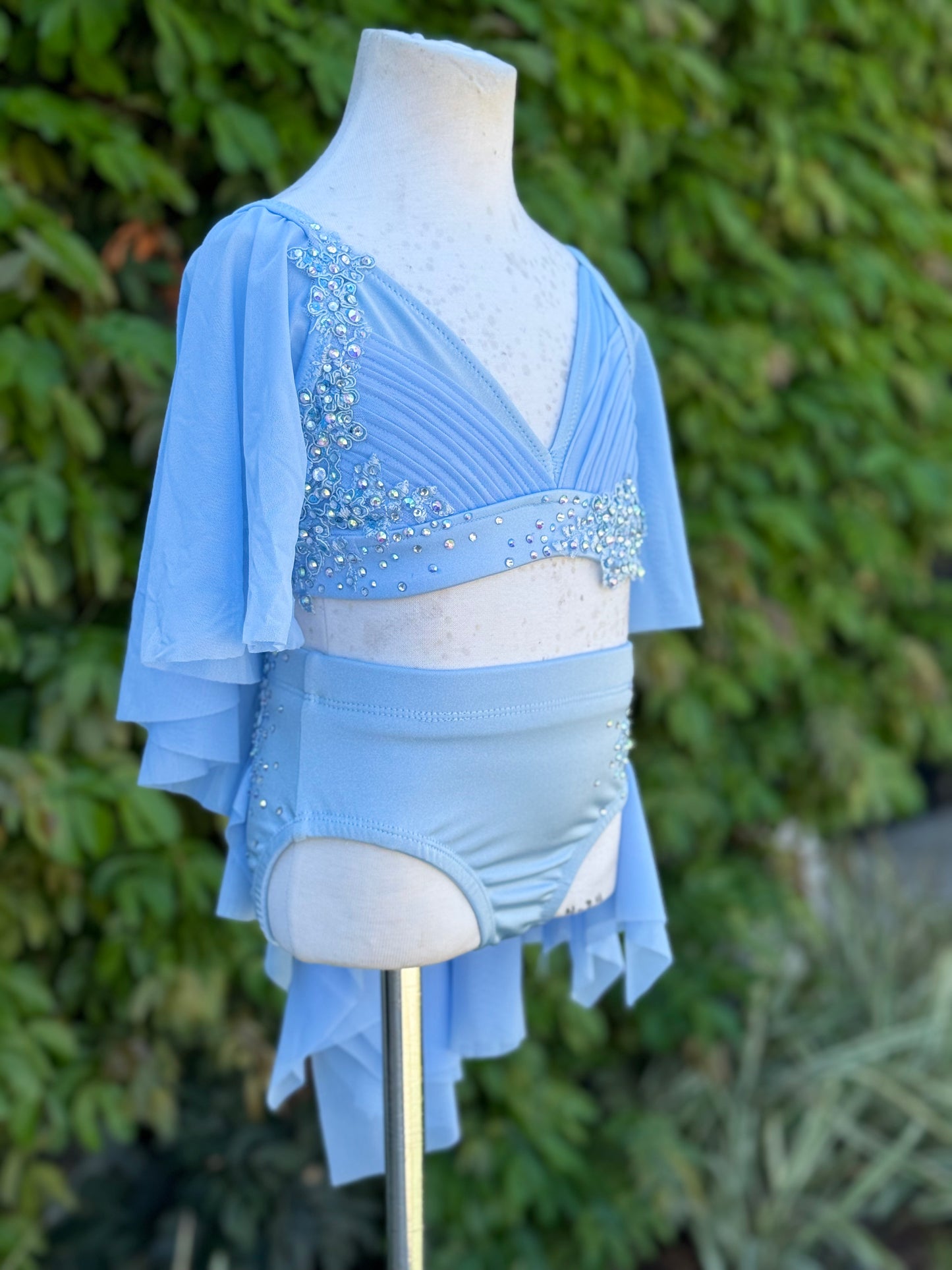 Light Blue Lyrical Dance Costume, Child Small