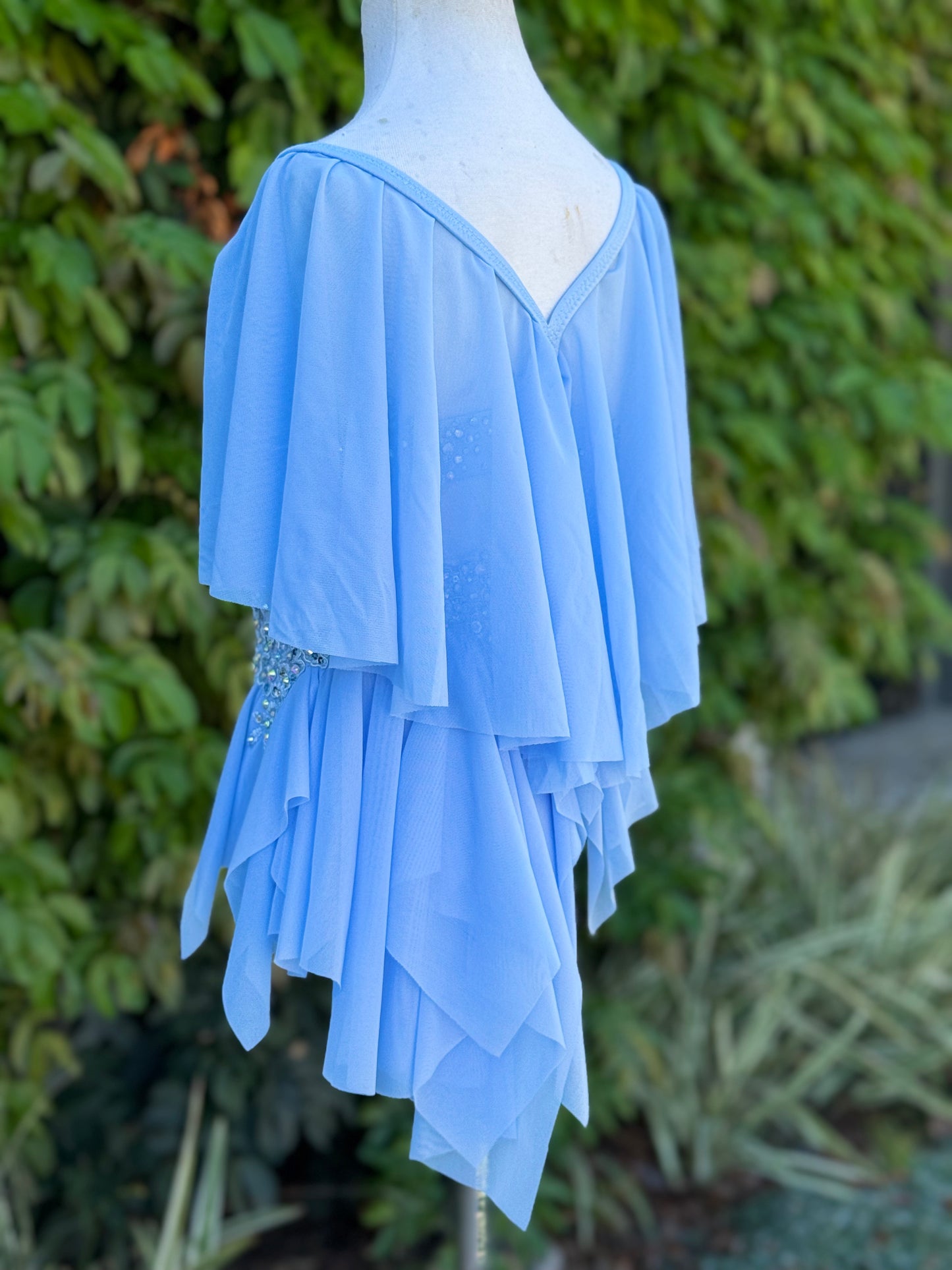 Light Blue Lyrical Dance Costume, Child Small