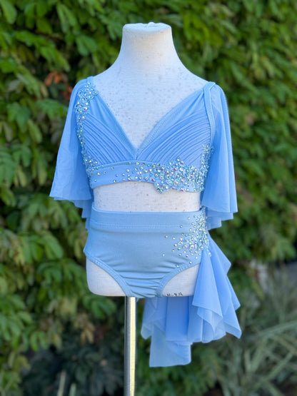 Light Blue Lyrical Dance Costume, Child Small
