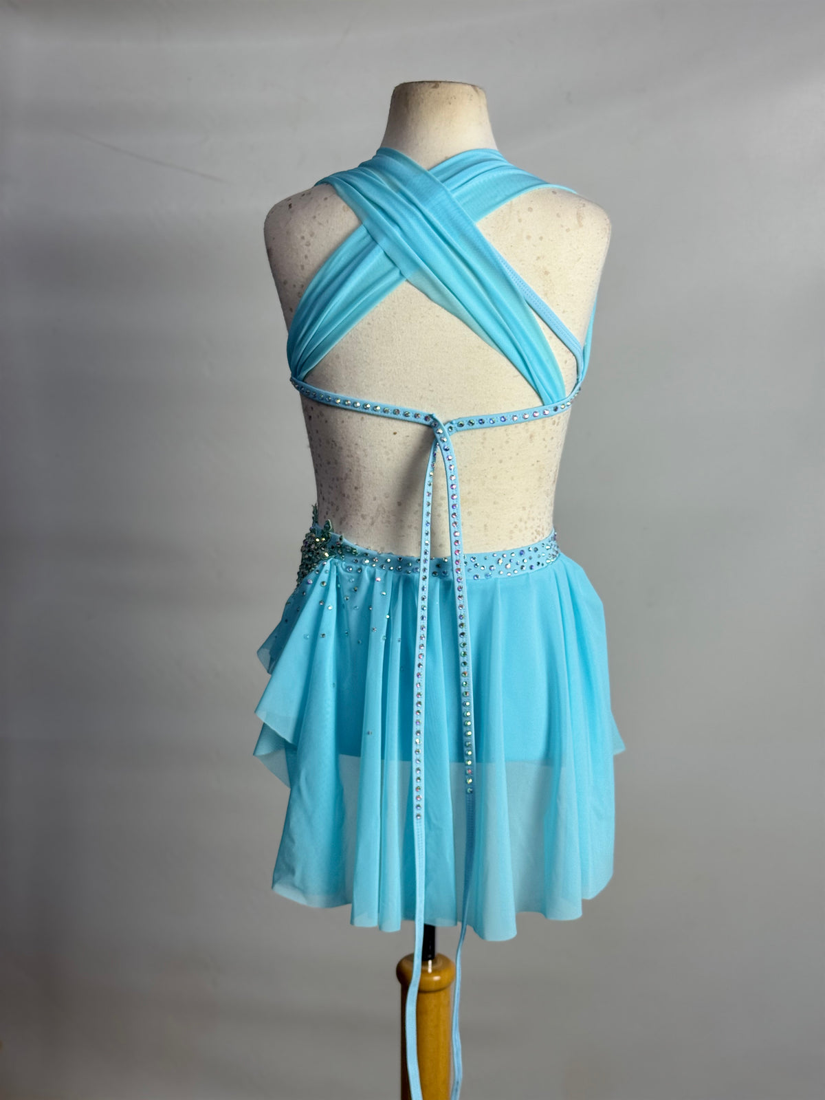 Baby Blue Two-Piece Lyrical Dance Costume, Size Child Large