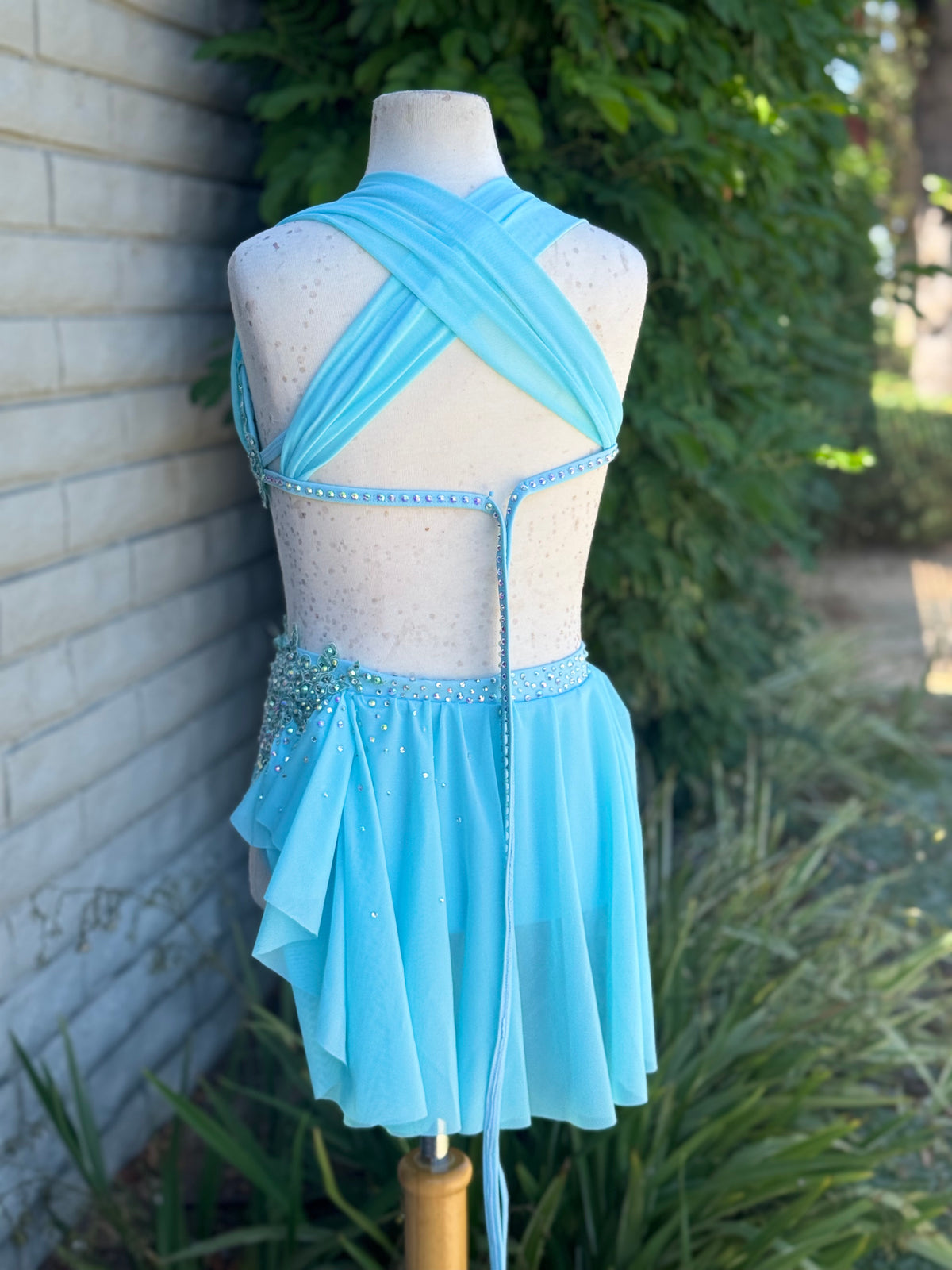 Baby Blue Two-Piece Lyrical Dance Costume, Size Child Large