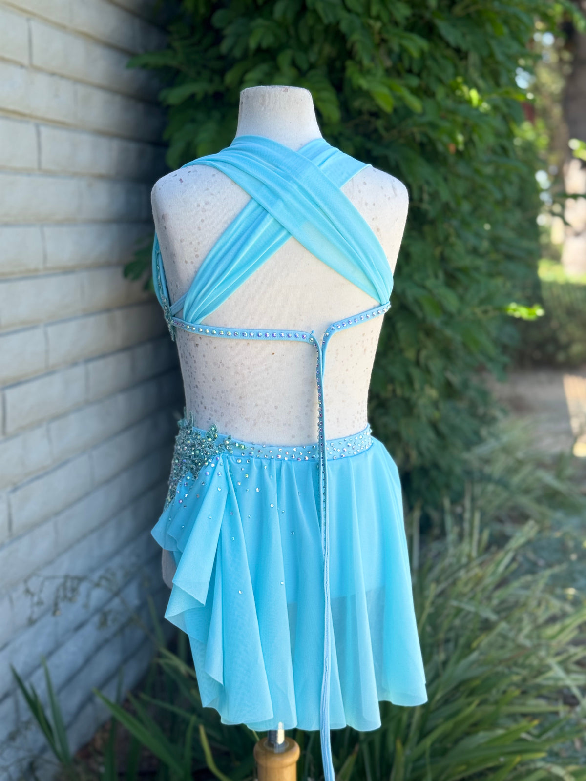 Baby Blue Two-Piece Lyrical Dance Costume, Size Child Large