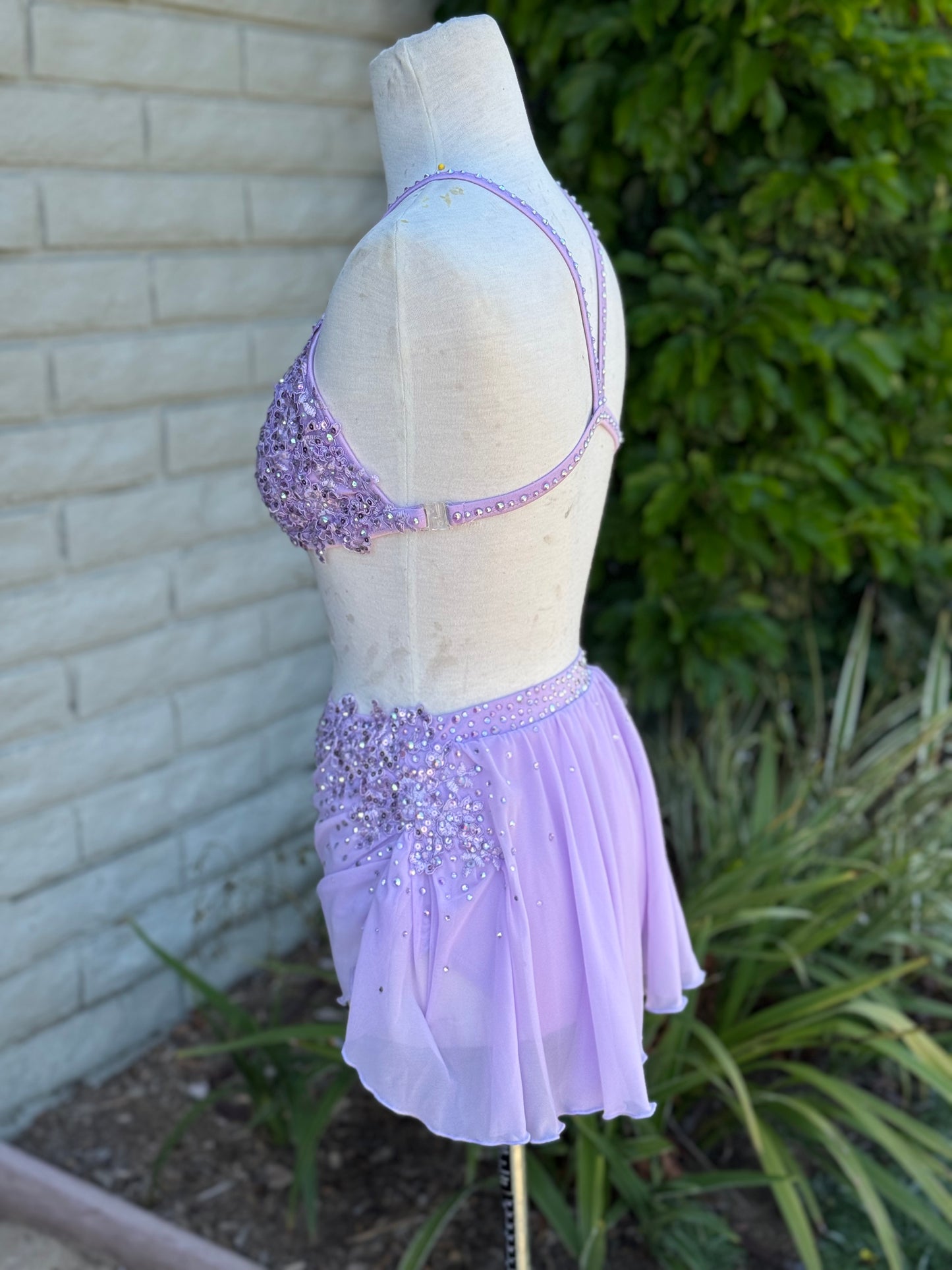 Lilac Two-Piece Lyrical Dance Costume, Child Medium