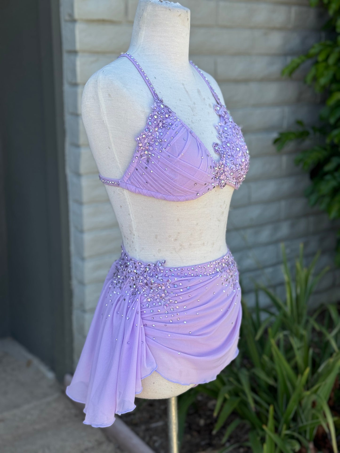 Lilac Two-Piece Lyrical Dance Costume, Child Medium