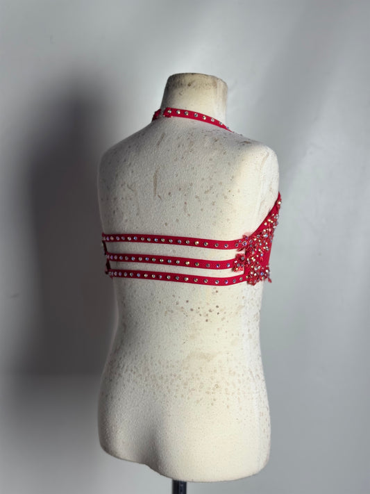 Red Lyrical/Contemporary Dance Top, Size Child Medium