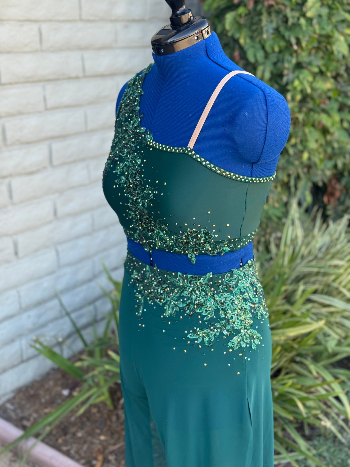 Green Mesh Contemporary Dance Pants, Adult Large