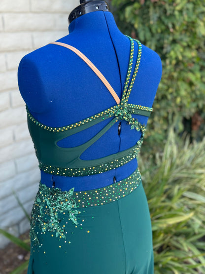 Green Mesh Contemporary Dance Pants, Adult Large