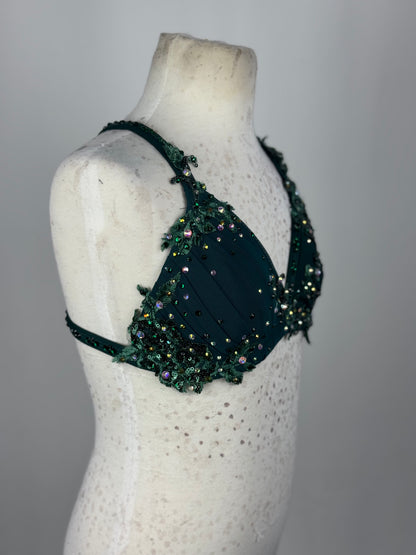 Green Lyrical Dance Top, Child Medium