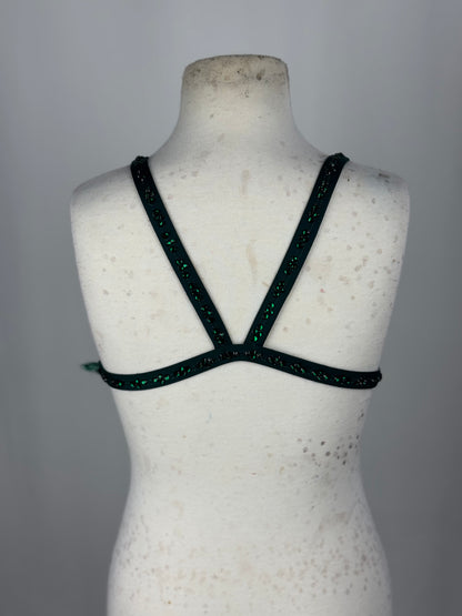 Green Lyrical Dance Top, Child Medium