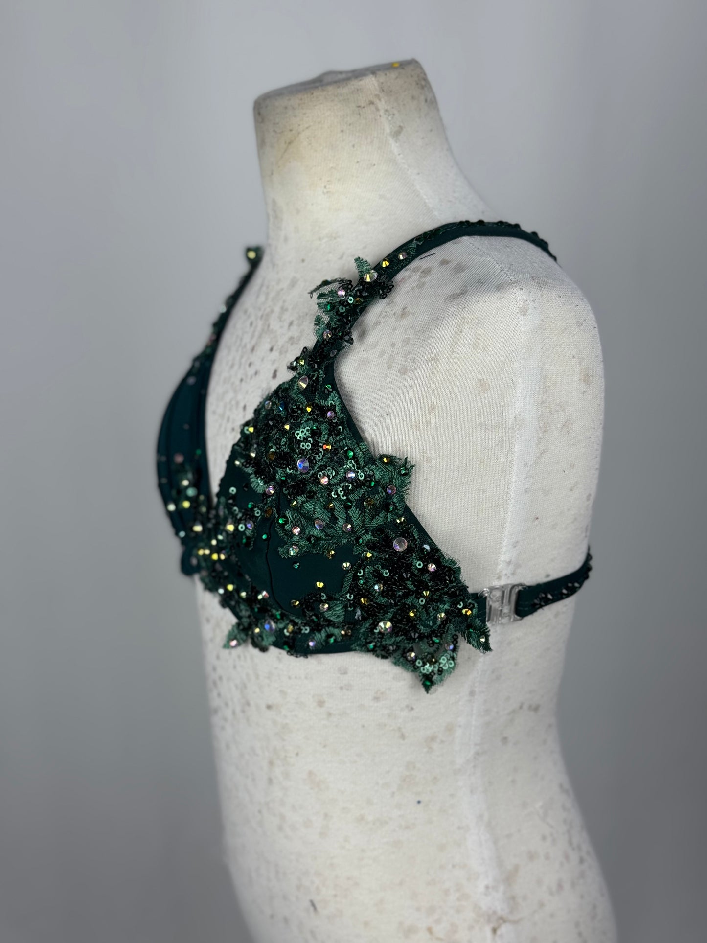 Green Lyrical Dance Top, Child Medium