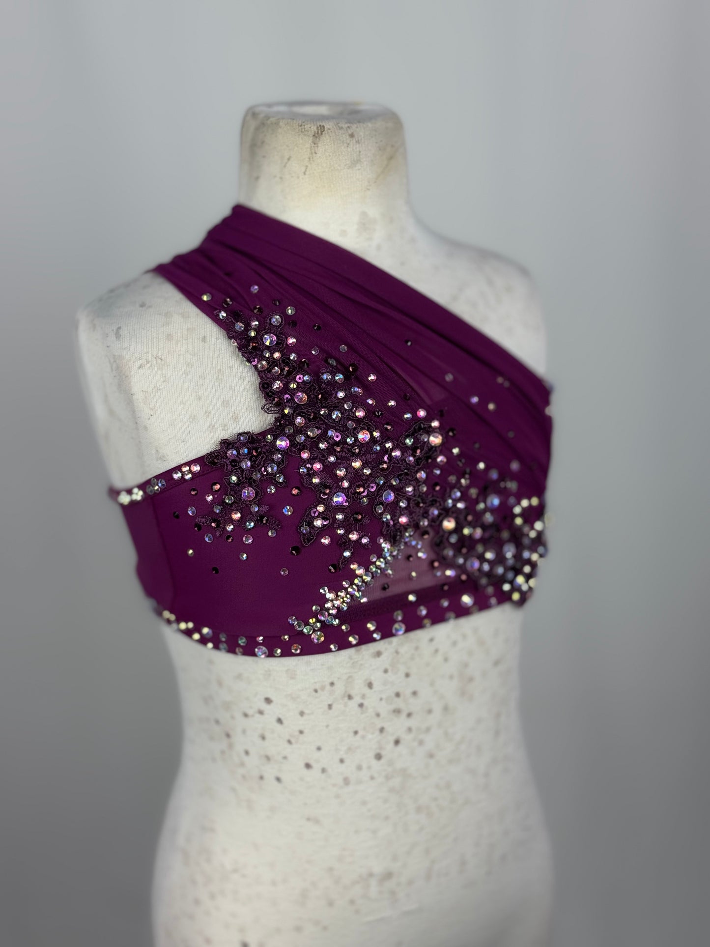 Dark Berry Lyrical Dance Top, Child Small