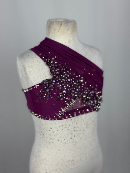 Dark Berry Lyrical Dance Top, Child Small