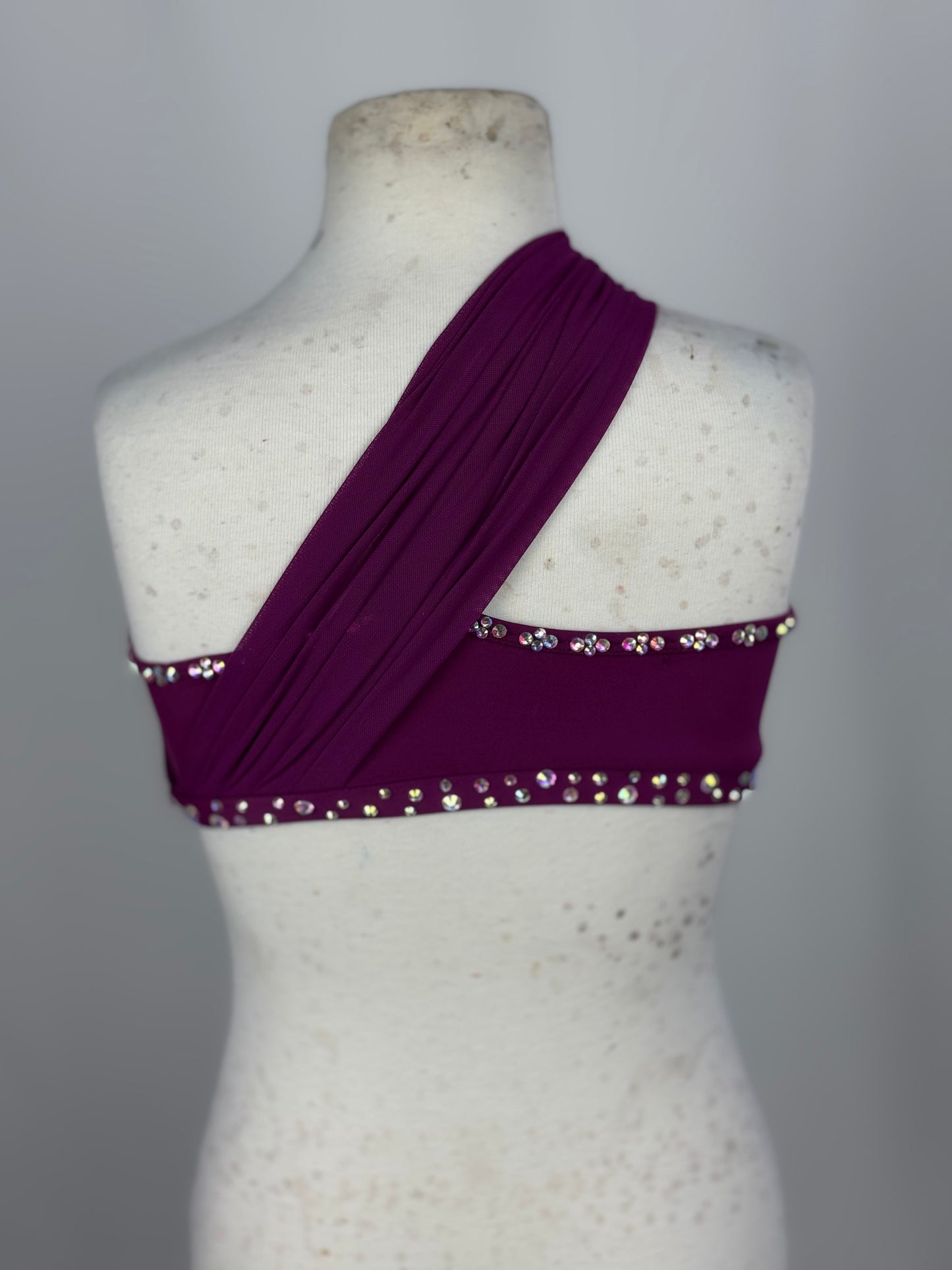 Dark Berry Lyrical Dance Top, Child Small