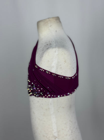 Dark Berry Lyrical Dance Top, Child Small