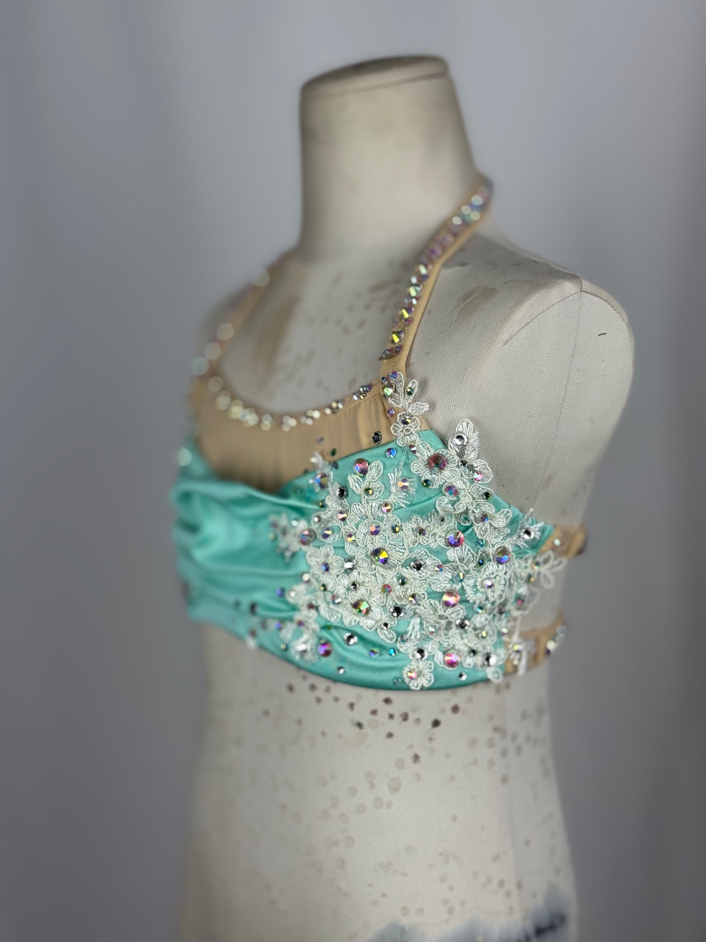 Mint Lyrical Dance Top, Child Large