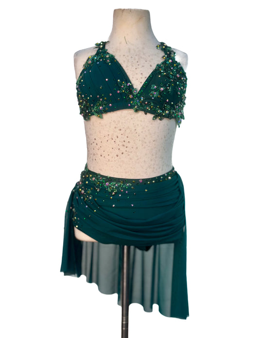 READY-TO-SHIP // Child Medium // Green Lyrical Costume