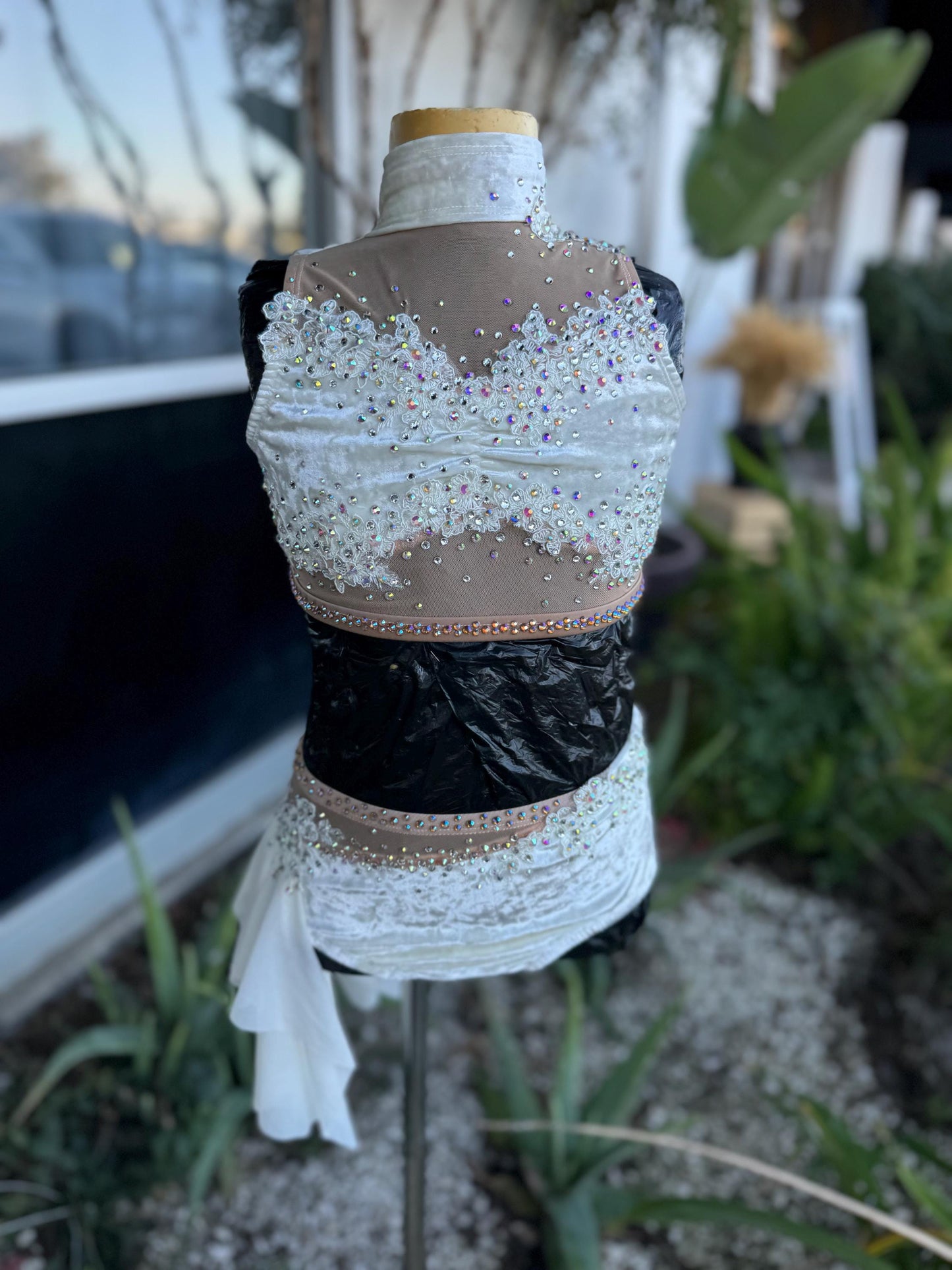 READY-TO-SHIP // Child Medium/Large // Ivory Velvet Lyrical Costume