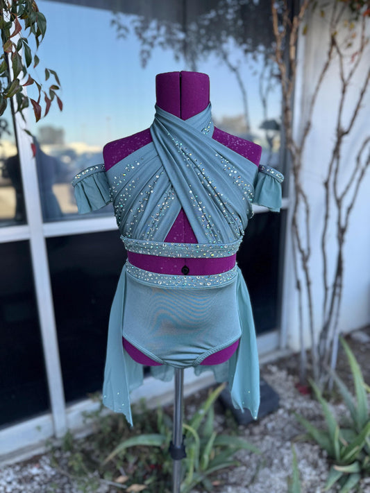 READY-TO-SHIP // Child Medium // Slate Blue/Gray Lyrical Costume