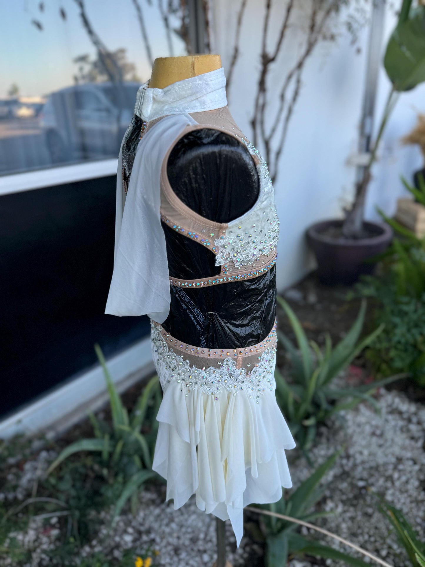 READY-TO-SHIP // Child Medium/Large // Ivory Velvet Lyrical Costume