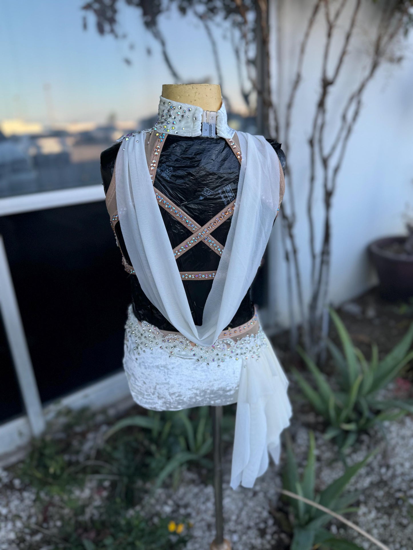 READY-TO-SHIP // Child Medium/Large // Ivory Velvet Lyrical Costume