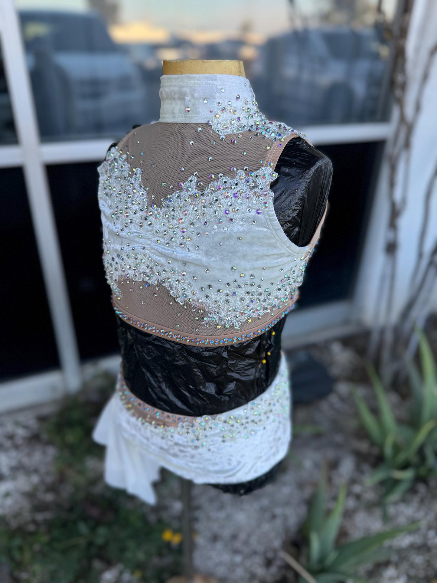 READY-TO-SHIP // Child Medium/Large // Ivory Velvet Lyrical Costume