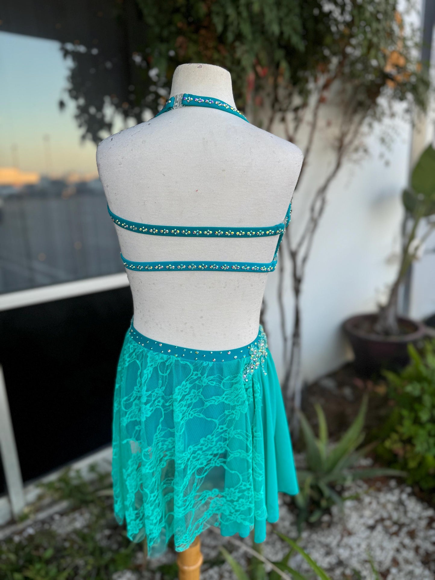READY-TO-SHIP // Adult X-Small // Turquoise Lyrical Costume