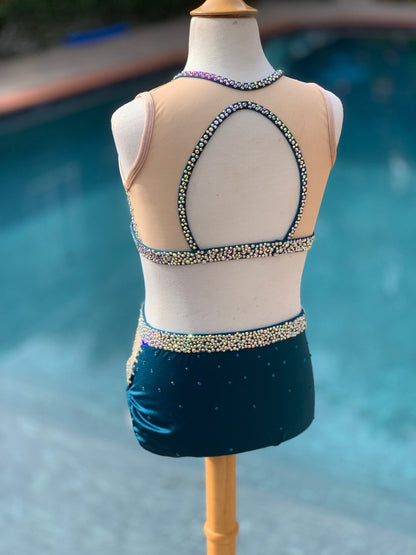 READY-TO-SHIP // Adult X-Small // Deep Teal Jazz Costume