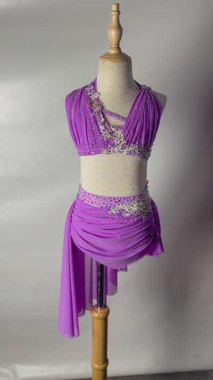 Wild Orchid Two-Piece Lyrical Dance Costume, Child Medium