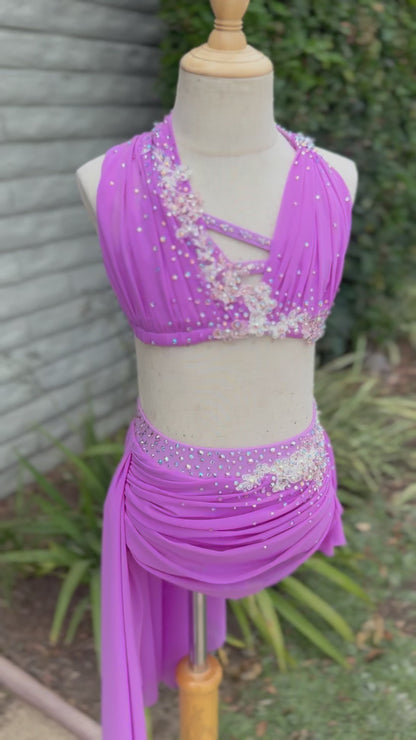 Wild Orchid Two-Piece Lyrical Dance Costume, Child Medium