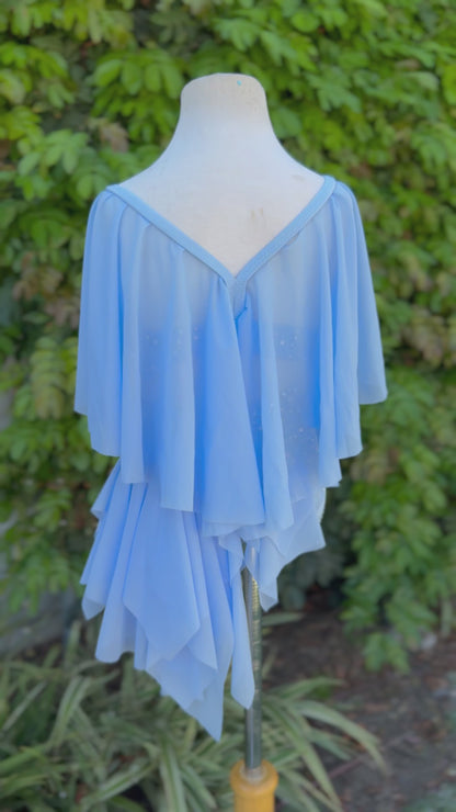 Light Blue Lyrical Dance Costume, Child Small