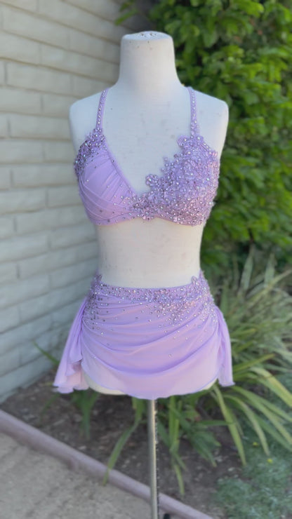 Lilac Two-Piece Lyrical Dance Costume, Child Medium
